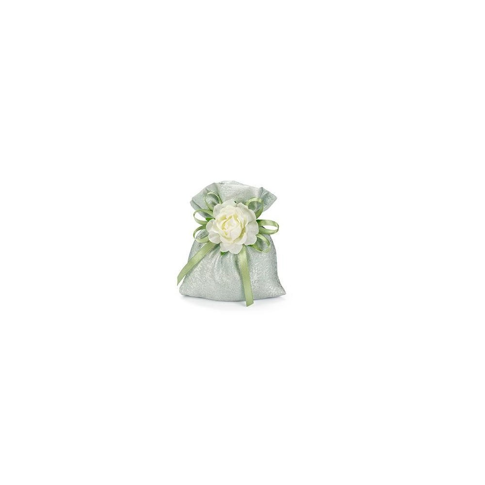 SACCHETTO PICCOLO MARMORIZZATO 11XH13 VERDE SALVIA